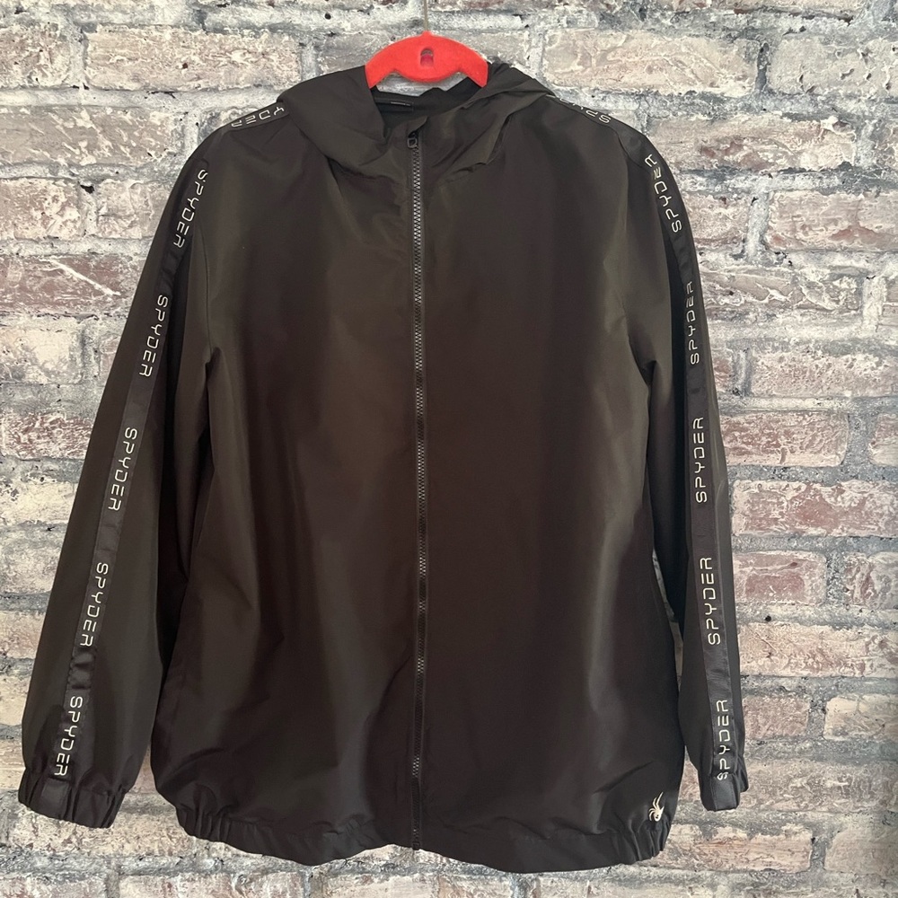 Spyder Black Windbreaker Hooded All Weather  Jacket Unisex. Excellent like new🌸 - Picture 4 of 10